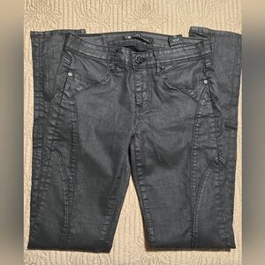 David Bitton Rockstar Biker Black Textured Jeans